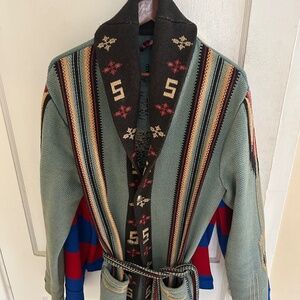 RRL Ralph Lauren Double RL southwestern shawl collar sweater men size Large L